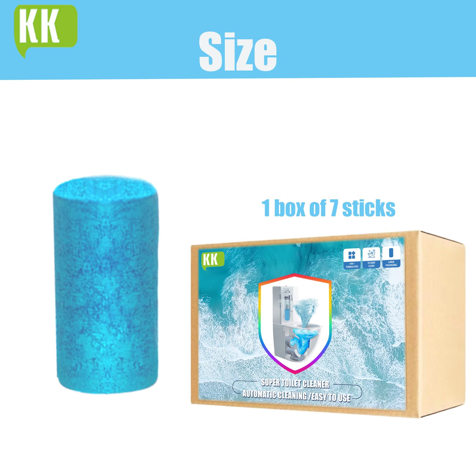 7 Pcs Krazy Klean Toilet Cleaner, Krazy Clean Easy to Use Leaving